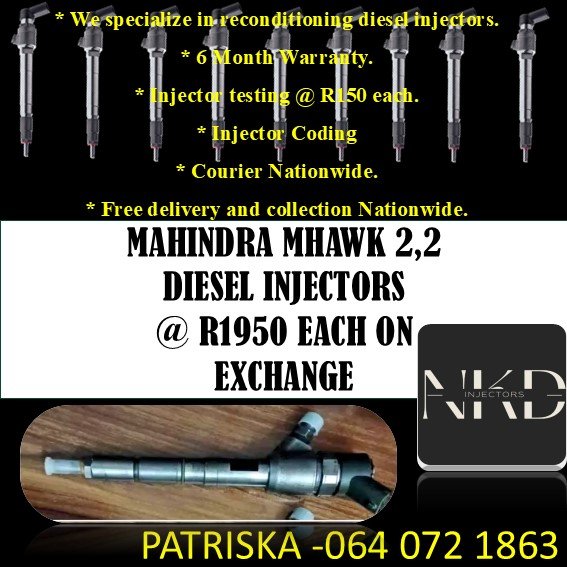 MAHINDRA MHAWK 2,2 INJECTORS FOR SALE - Private Seller MAHINDRA MHAWK 2,2 INJECTORS FOR SALE - Private Seller