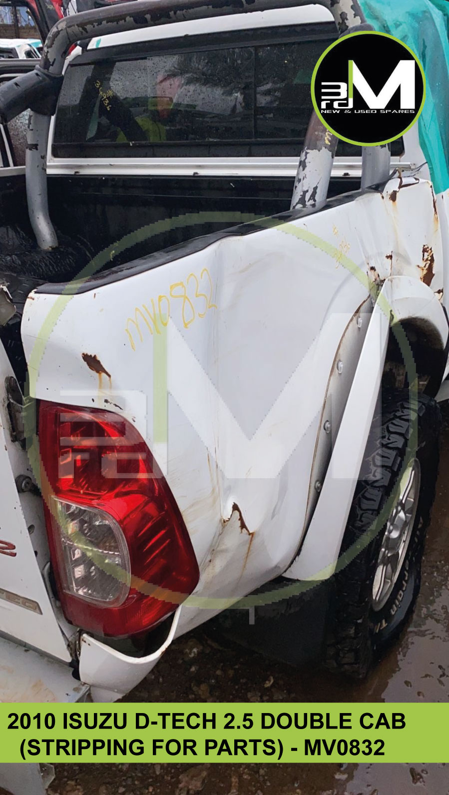 2010 ISUZU D-TECH 2.5 DOUBLE CAB (STRIPPING FOR PARTS) - MV0832 - Private Seller 2010 ISUZU D-TECH 2.5 DOUBLE CAB (STRIPPING FOR PARTS) - MV0832 - Private Seller
