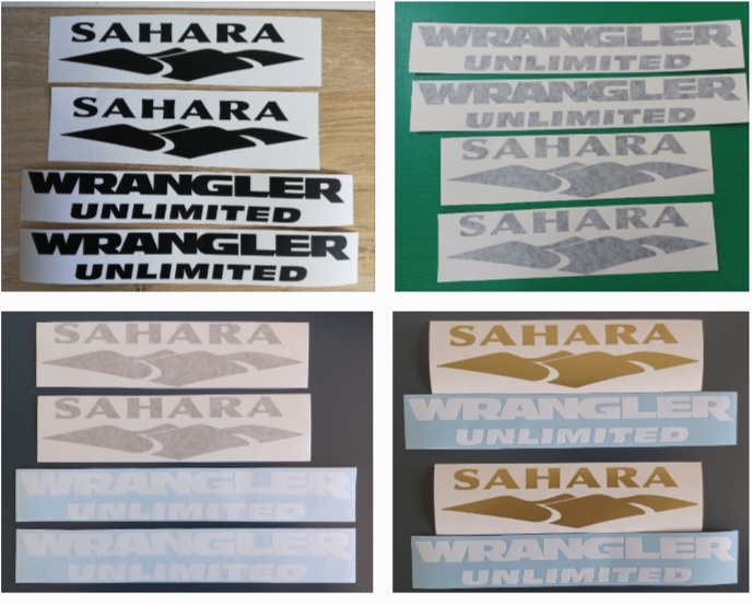 Jeep Wrangler Sahara side fender stickers decals - Private Seller