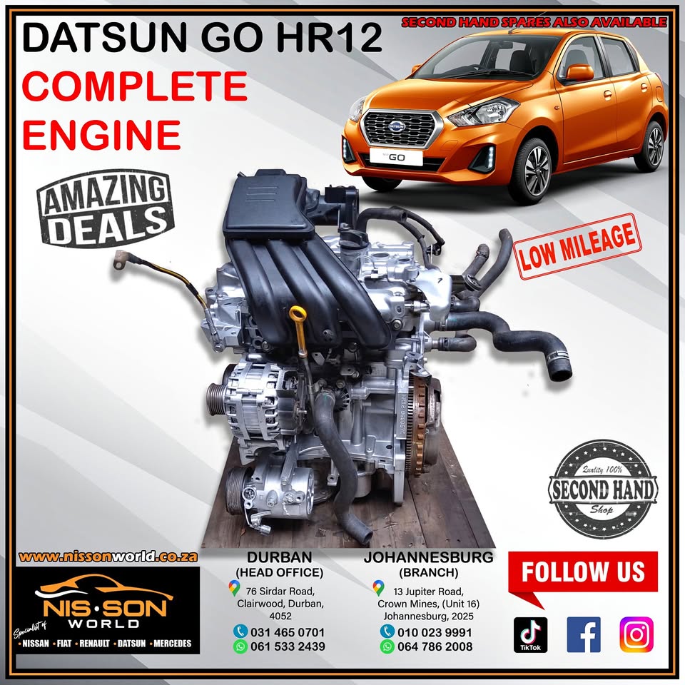 Datsun Go HR12 Complete Engine