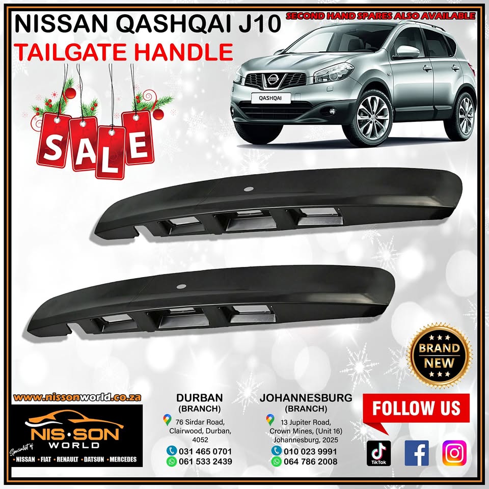 NISSAN QASHQAI J10 TAILGATE HANDLE - Private Seller NISSAN QASHQAI J10 TAILGATE HANDLE - Private Seller