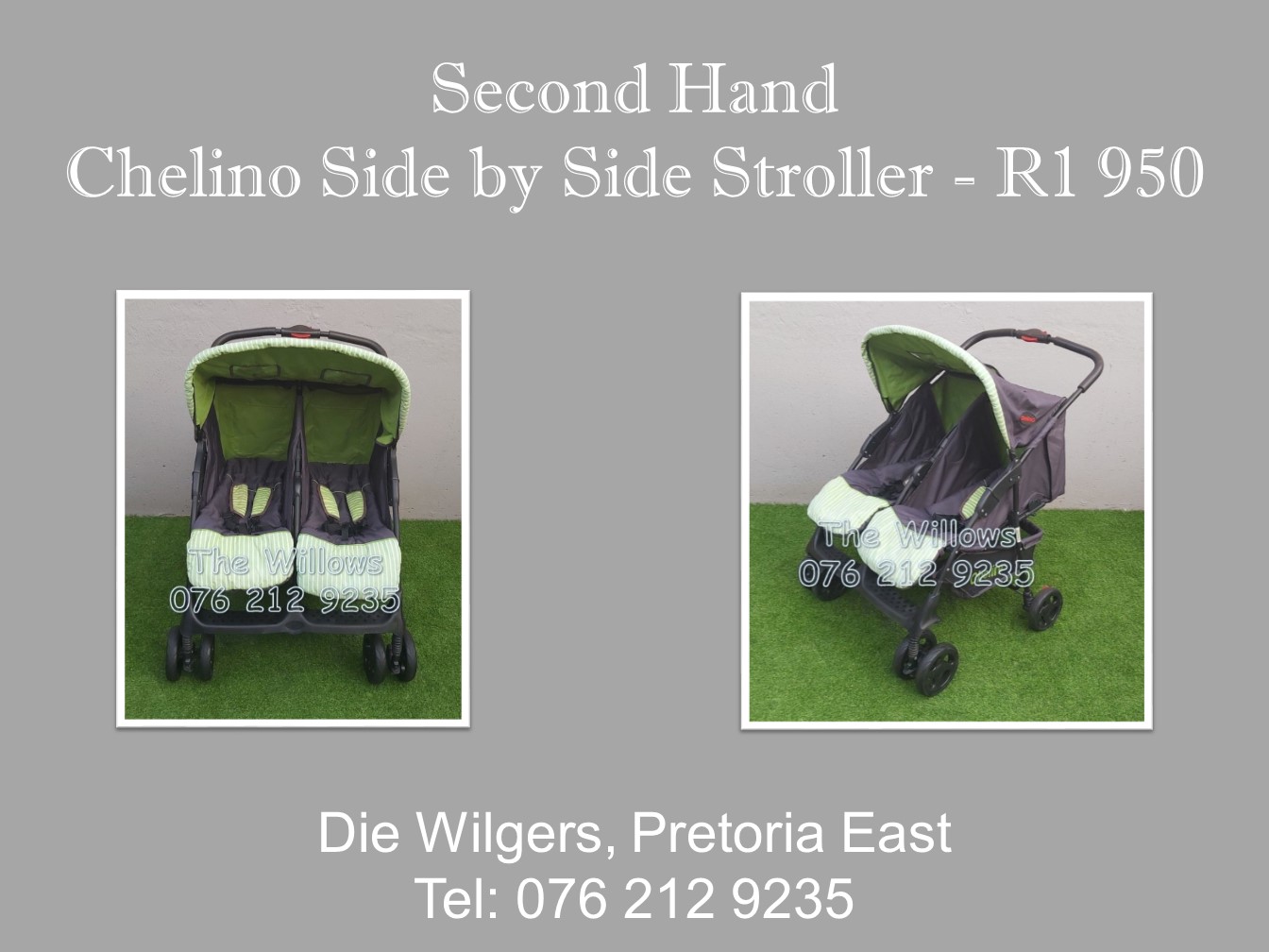 chelino twin stroller