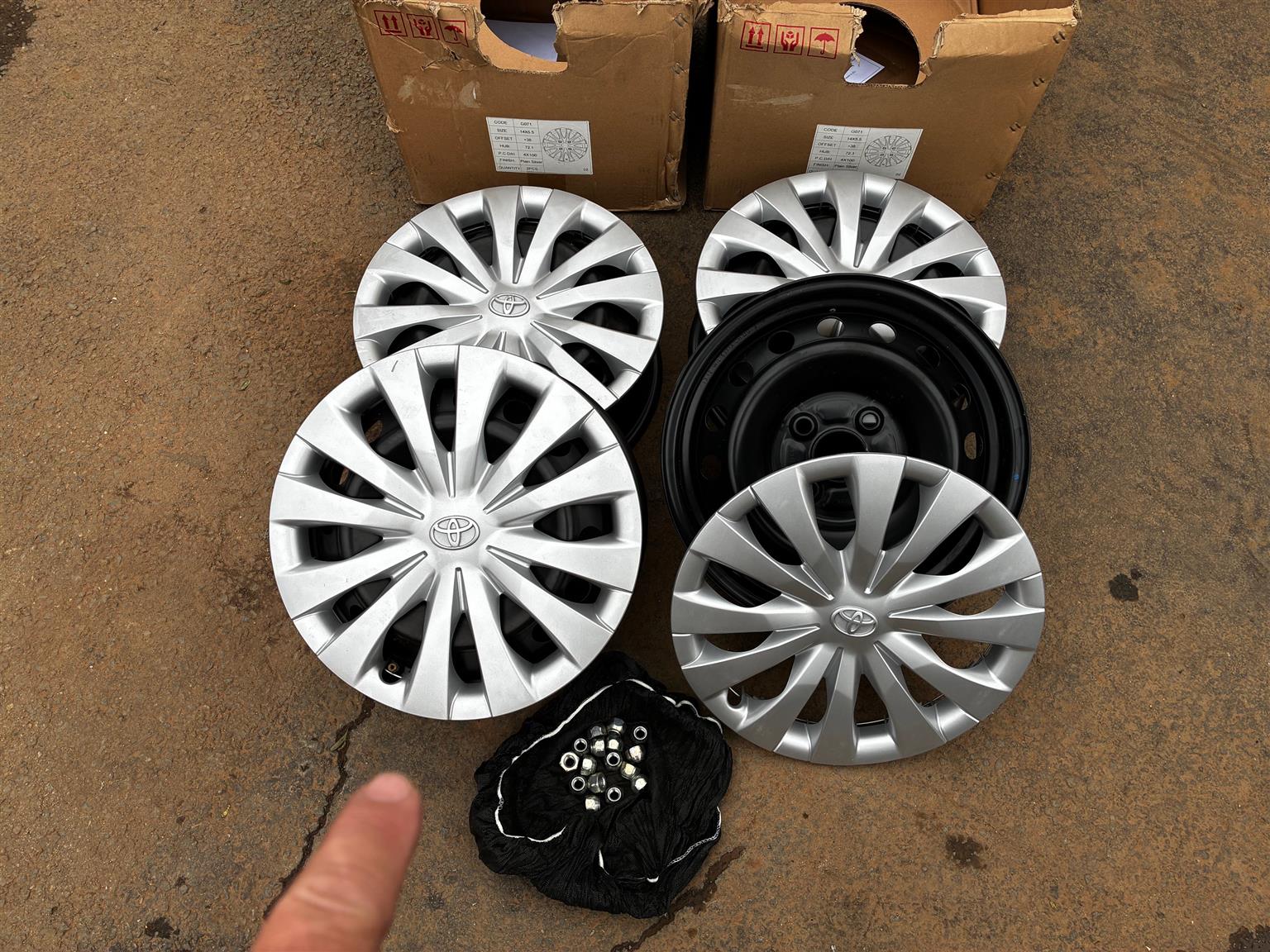 Toyota Etios Rims & Hub Caps set of 4 - Private Seller