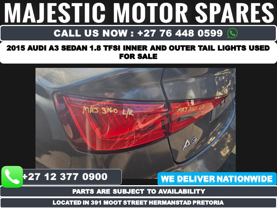 Audi A3 Sedan 1.8 TFSI 2015 tail lights for sale used rear - Private Seller