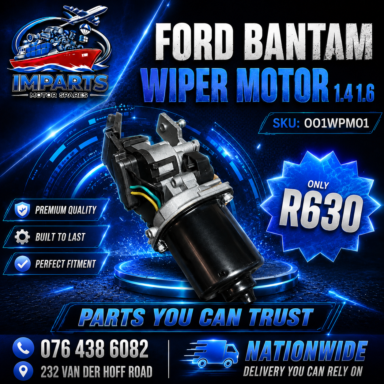 FORD BANTAM WIPER MOTOR 1.4 / 1.6 - Private Seller FORD BANTAM WIPER MOTOR 1.4 / 1.6 - Private Seller