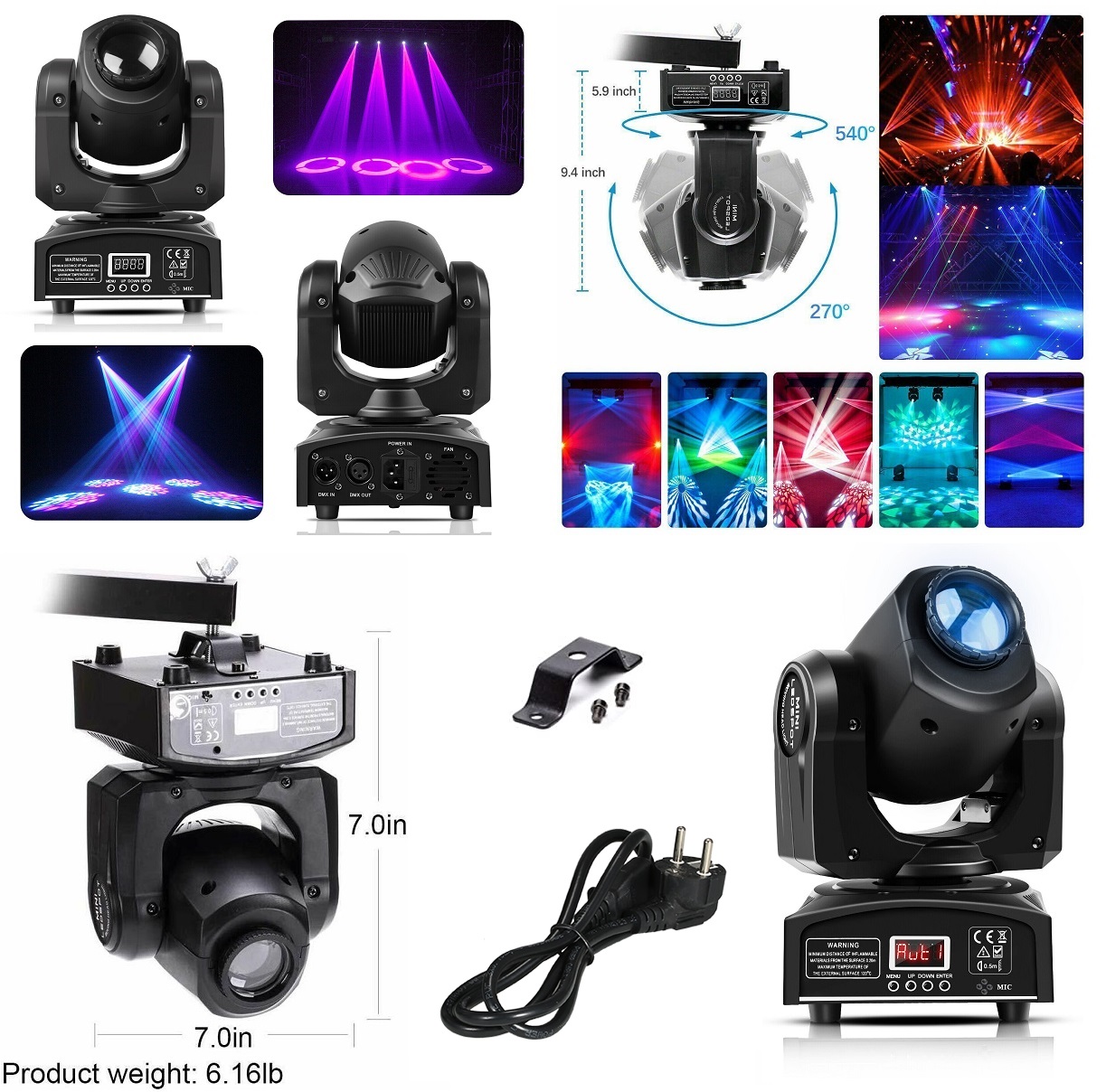 Professional Disco Moving Head GOBO Light DMX512 Stage DJ Party Light. Brand NEW