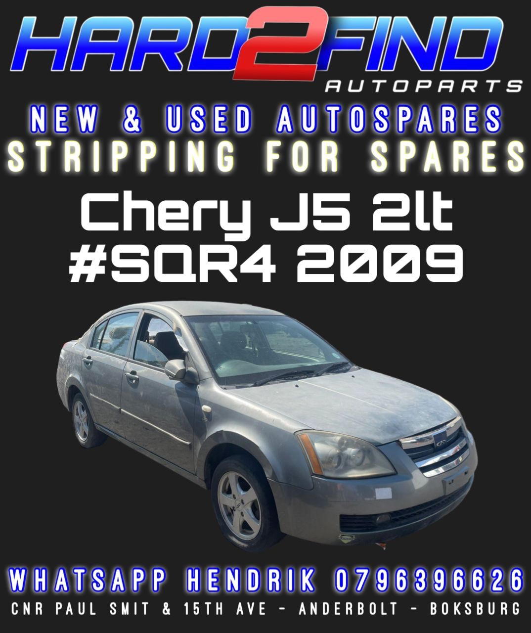 CHERY J5 2LT #SQR4 2009 STRIPPING FOR SPARES - Private Seller