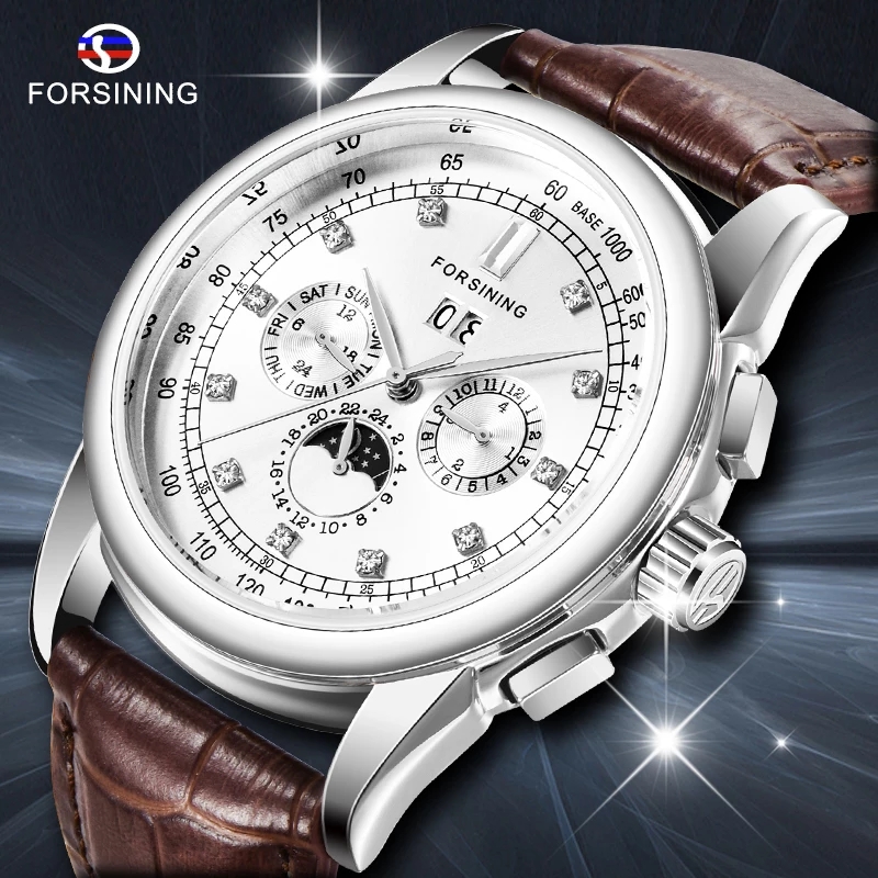 Forsining Men's Moon Phase Automatic Watch