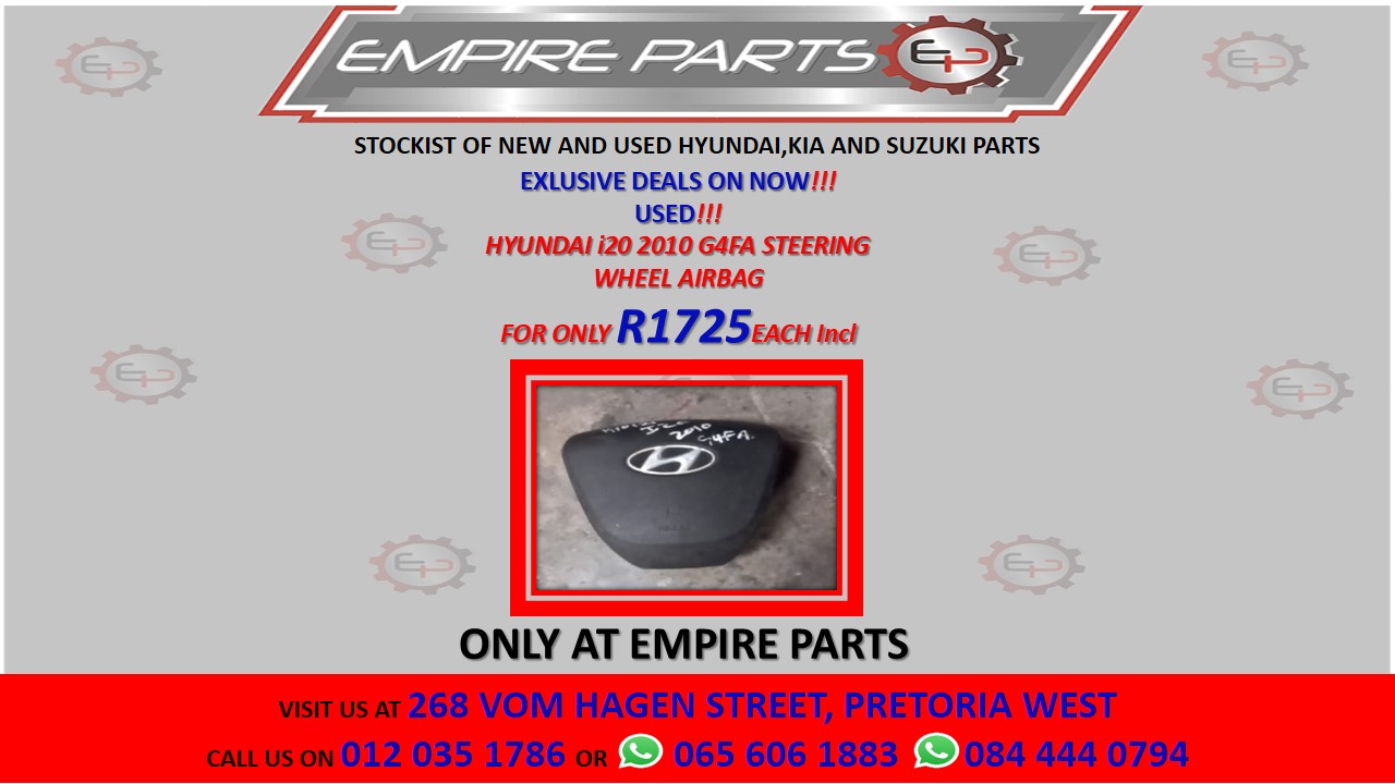 HYUNDAI i20 2010 G4FA STEERING WHEEL AIRBAG - Private Seller HYUNDAI i20 2010 G4FA STEERING WHEEL AIRBAG - Private Seller