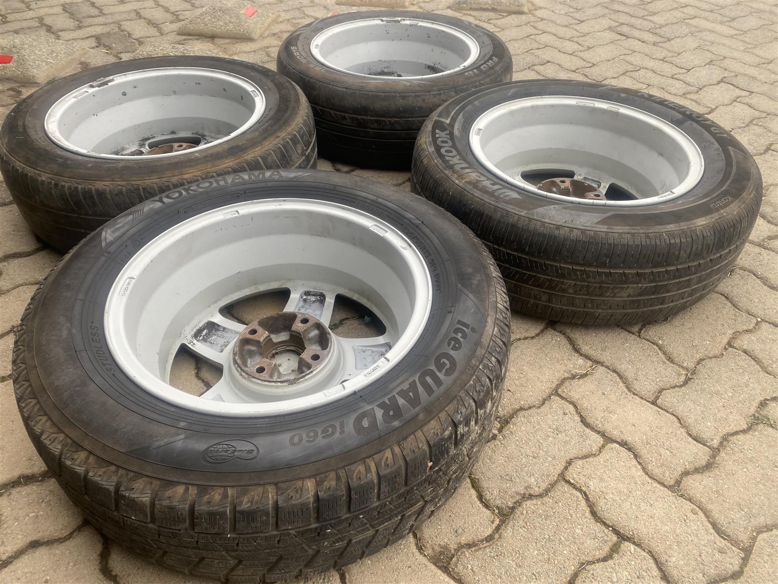 Peugeot 15 inch rims and tyres for sale in good condition set of 4 - Private Seller Peugeot 15 inch rims and tyres for sale in good condition set of 4 - Private Seller