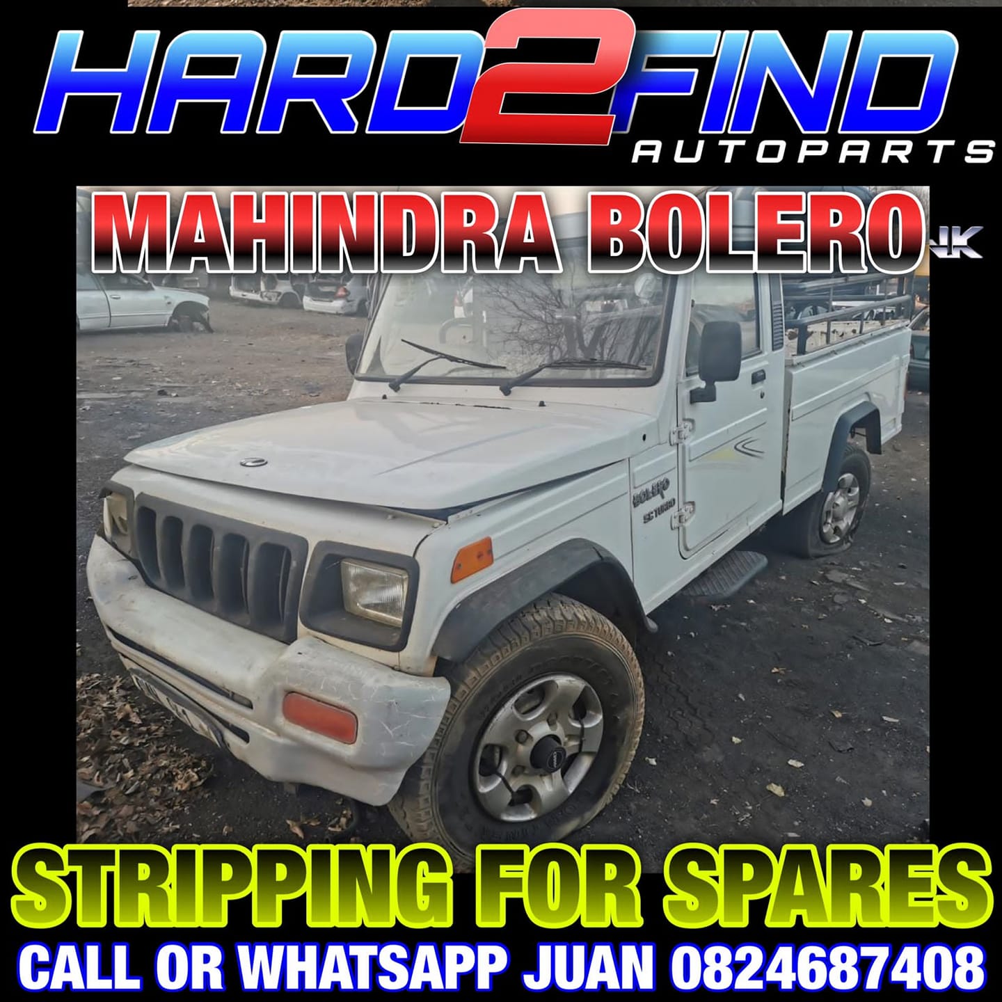 MAHINDRA BOLERO 2.5 TDI 2008 4X4 STRIPPING FOR SPARES - Private Seller MAHINDRA BOLERO 2.5 TDI 2008 4X4 STRIPPING FOR SPARES - Private Seller