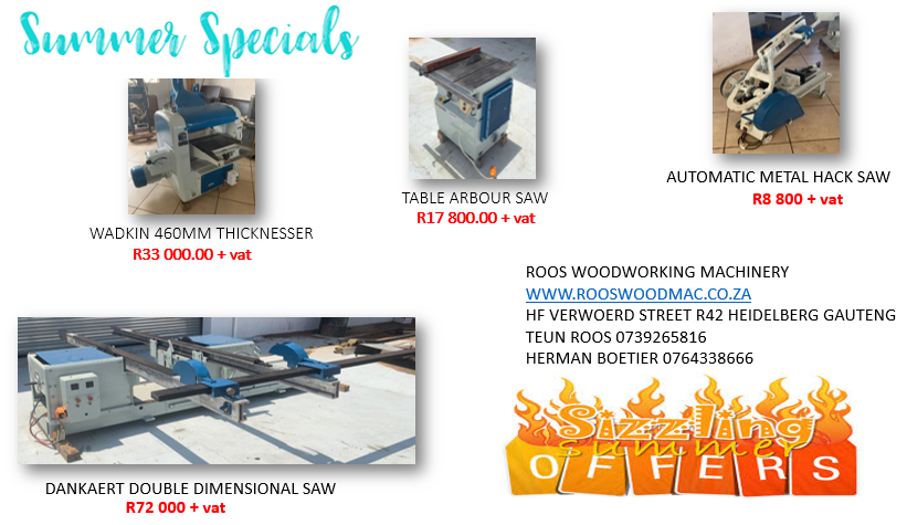 Specials On Woodworking Machinery Junk Mail