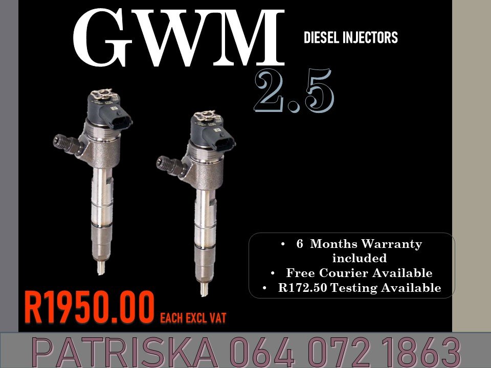 GWM 2.5 DIESEL INJECTORS FOR SALE SAME DAY SERVICES - Private Seller GWM 2.5 DIESEL INJECTORS FOR SALE SAME DAY SERVICES - Private Seller