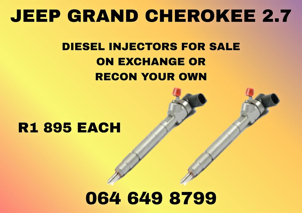 JEEP GRAND CHEROKEE 2.7 DIESEL INJECTORS FOR SALE ON EXCHANGE WASHERS AND WARRANTY INCLUDED - Private Seller JEEP GRAND CHEROKEE 2.7 DIESEL INJECTORS FOR SALE ON EXCHANGE WASHERS AND WARRANTY INCLUDED - Private Seller
