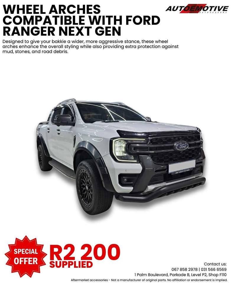 Wheel Arches compatible with Ford Ranger Next Gen - Supplied (SPECIAL OFFER) - Private Seller Wheel Arches compatible with Ford Ranger Next Gen - Supplied (SPECIAL OFFER) - Private Seller