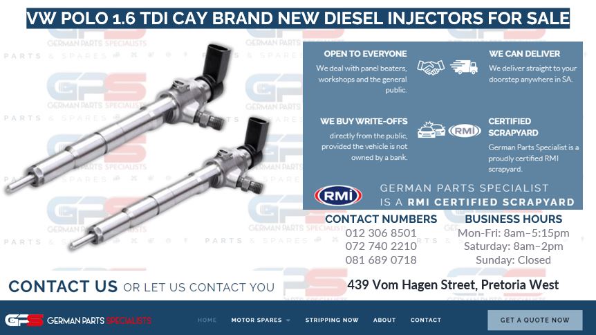 VW POLO 1.6 TDI CAY BRAND NEW DIESEL INJECTORS FOR SALE - Private Seller VW POLO 1.6 TDI CAY BRAND NEW DIESEL INJECTORS FOR SALE - Private Seller