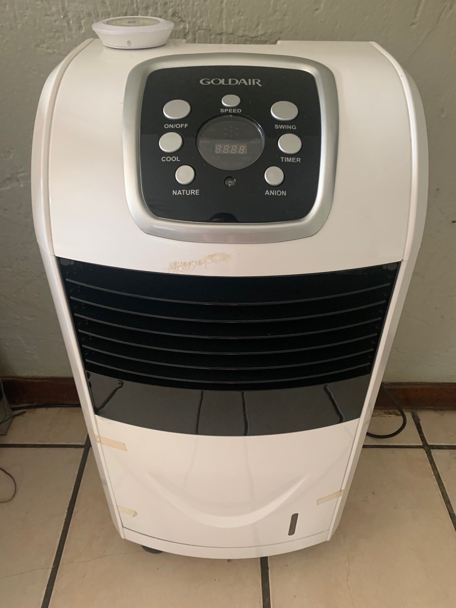 goldair portable air cooler with ionizer