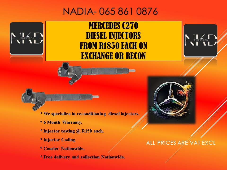 MERCEDES C270 BOSCH COMMON RAIL DIESEL INJECTORS FOR SALE - Private Seller MERCEDES C270 BOSCH COMMON RAIL DIESEL INJECTORS FOR SALE - Private Seller