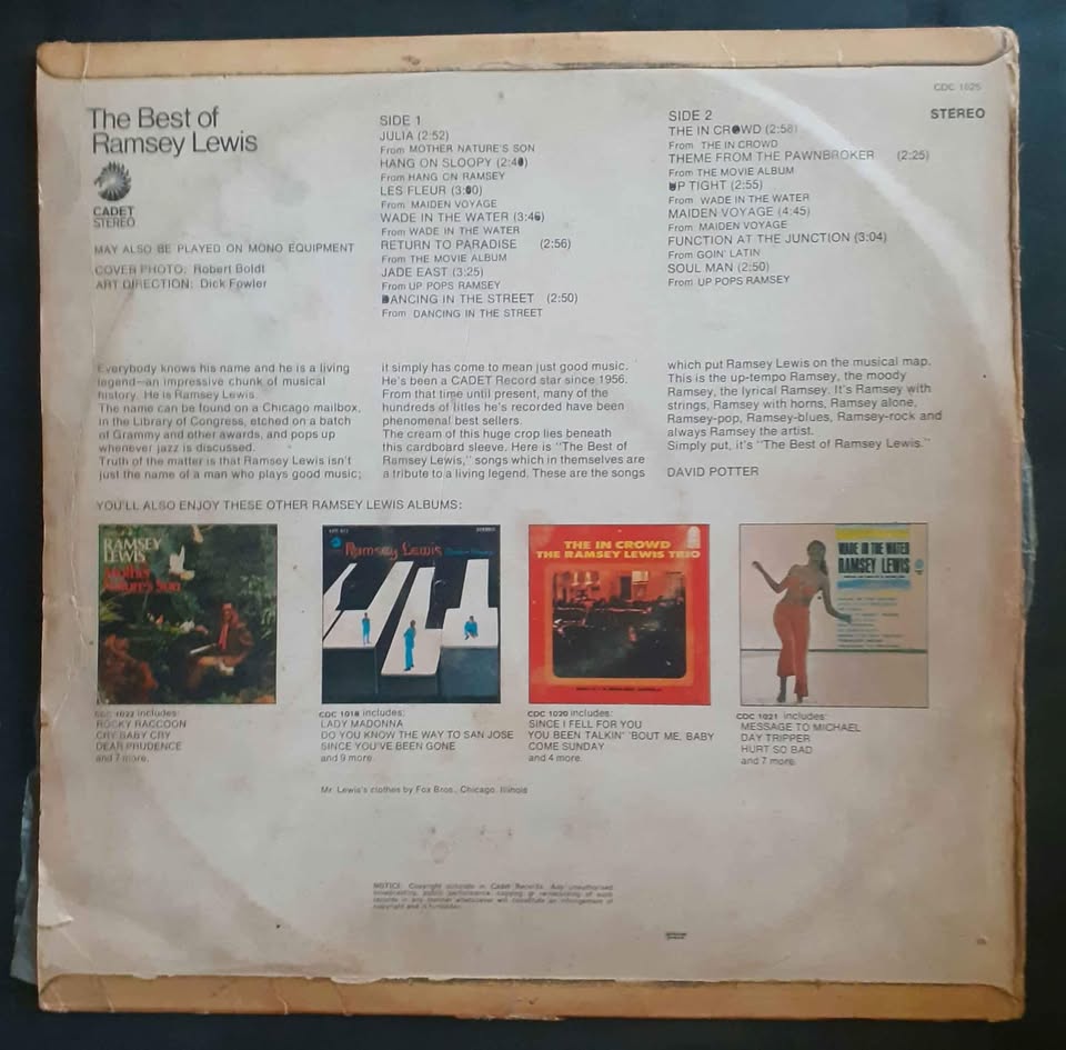 Ramsey Lewis - The Best of Ramsey Lewis LP Record