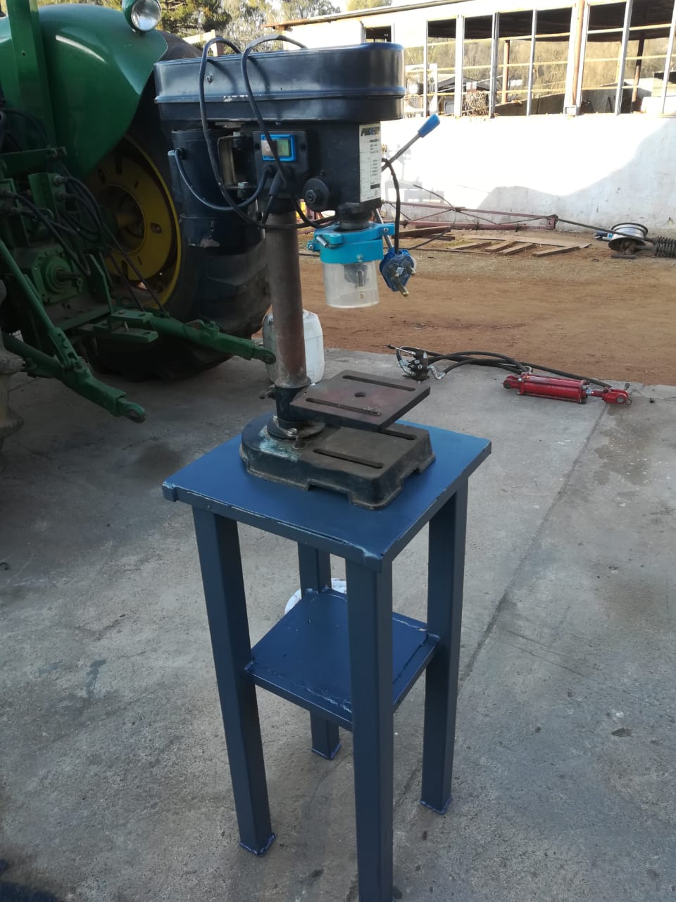 bench drill on table
