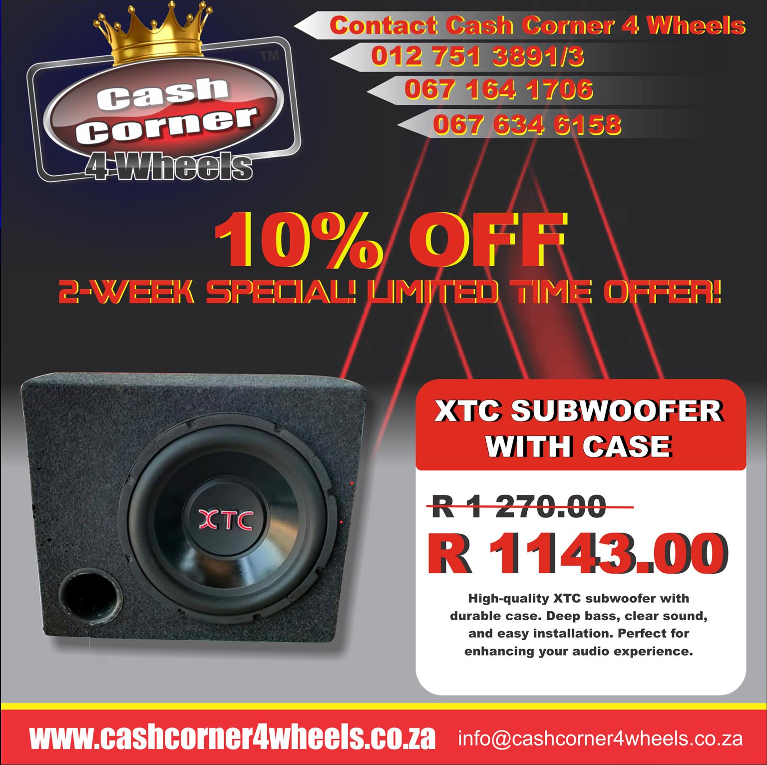 XTC Subwoofer with Case XTC Subwoofer with Case