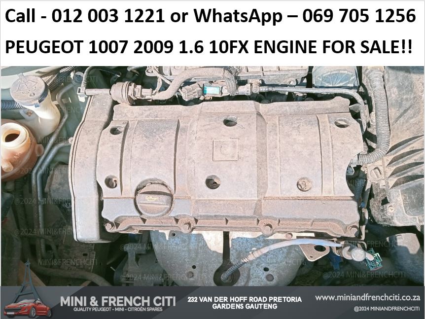 Peugeot 1007 2009 1.6 10FX Engine For Sale – Genuine Used Peugeot Engine!! - Private Seller