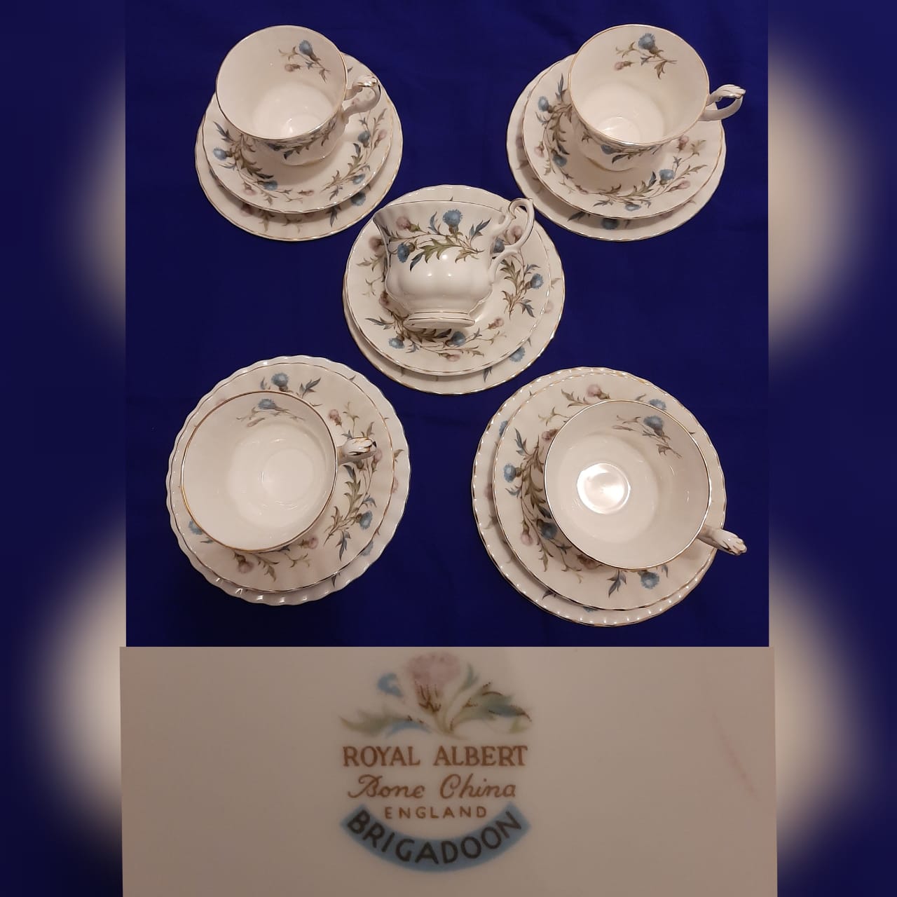 5 Sets of Royal Albert Brigadoon Trios 5 Sets of Royal Albert Brigadoon Trios