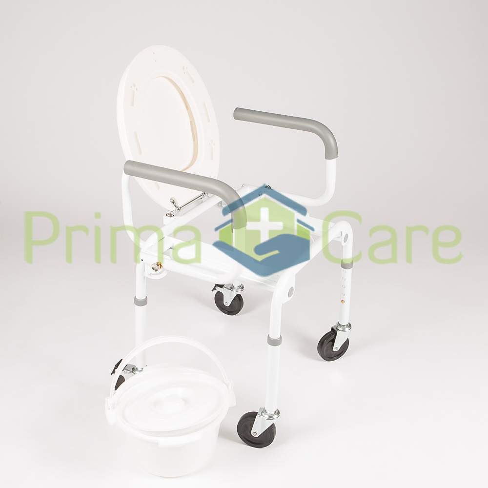 Drop Arm Commode with wheels - ON SALE  WHILE STOCKS LAST