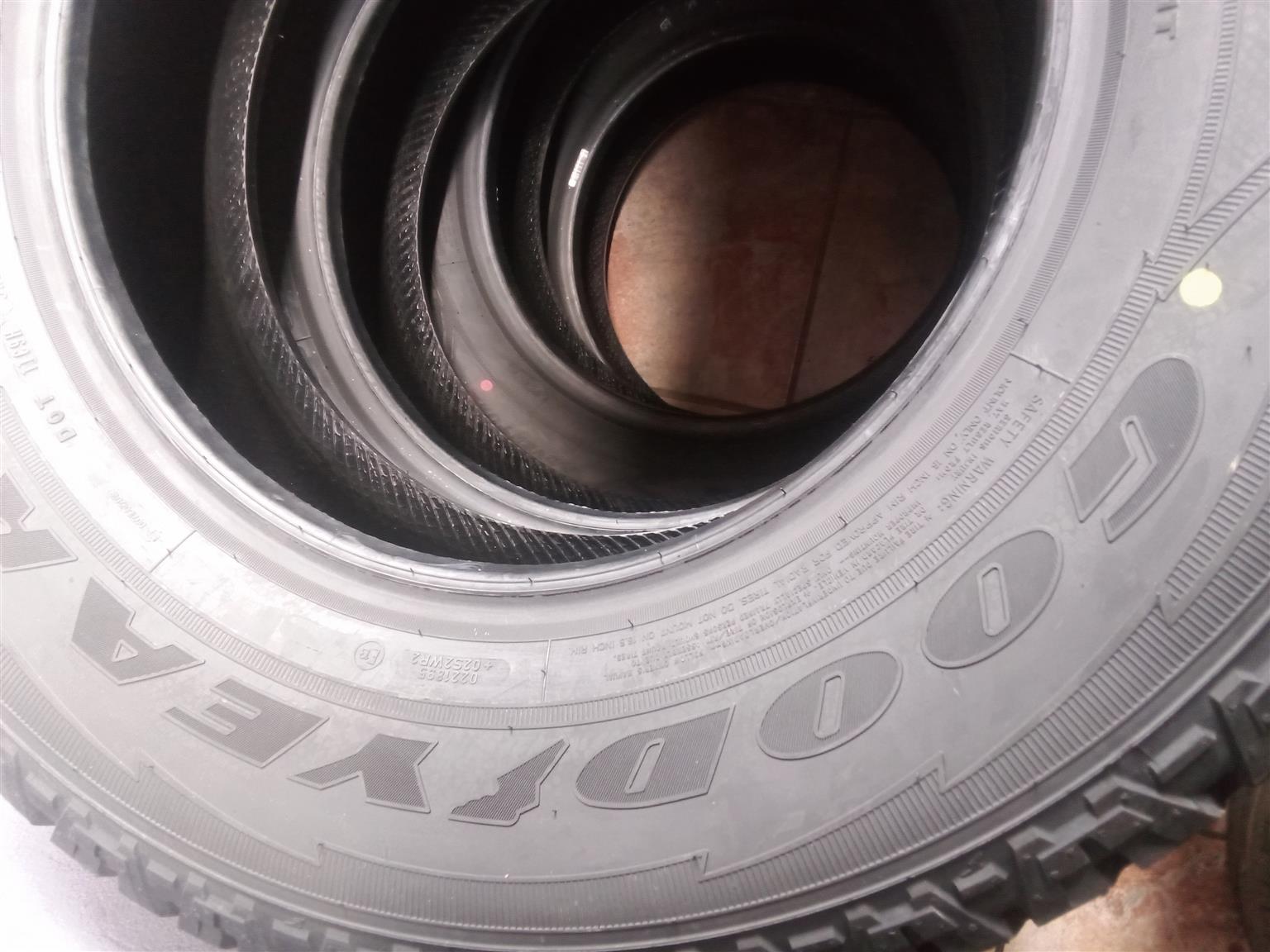 Am selling new tires brand name is Goodyear Wrangler as a set of 4 - Private Seller Am selling new tires brand name is Goodyear Wrangler as a set of 4 - Private Seller
