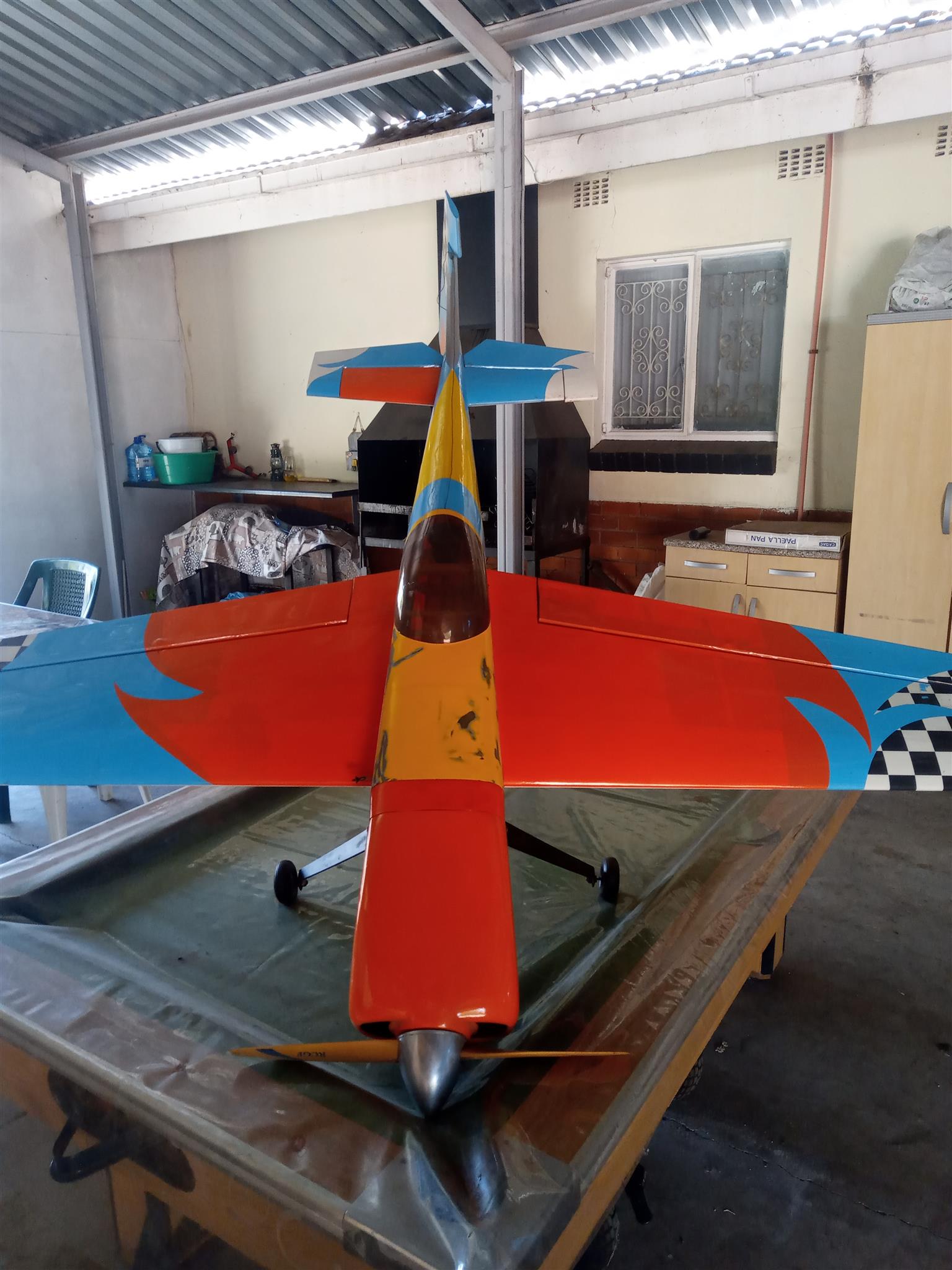 30 % Scale Edge 540 arobatic radio controlled plane with 43cc petrol engine and all servo's complete