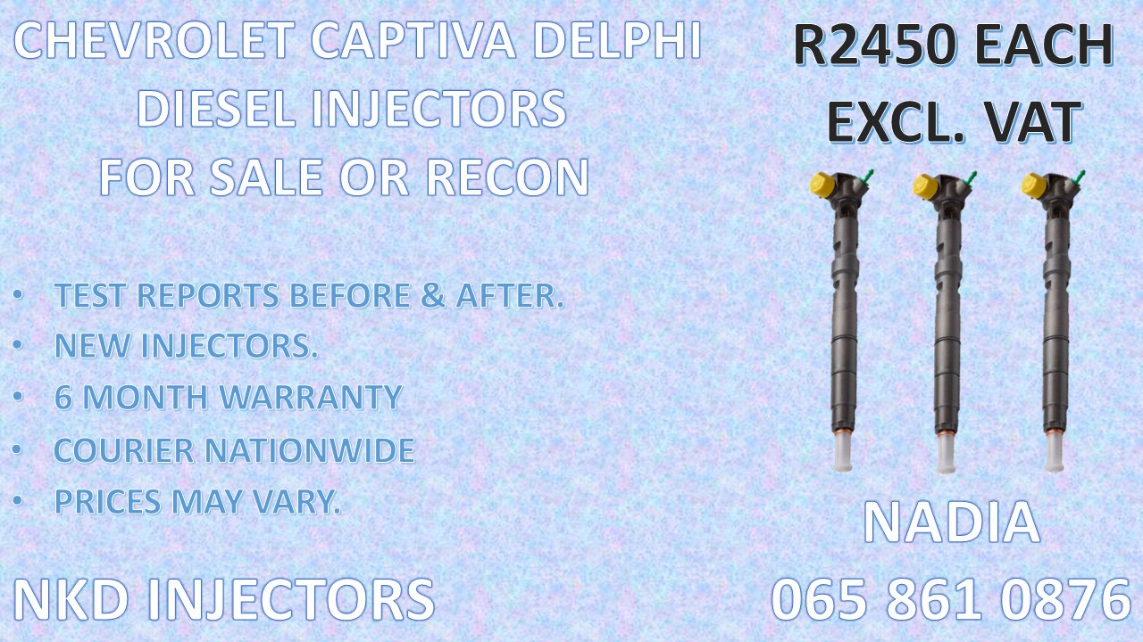 DIESEL INJECTORS FOR SALE FOR CAPTIVA. 6 MONTHS WARRANTY - Private Seller DIESEL INJECTORS FOR SALE FOR CAPTIVA. 6 MONTHS WARRANTY - Private Seller