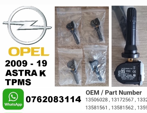 Astra K TPMS tyre pressure sensors