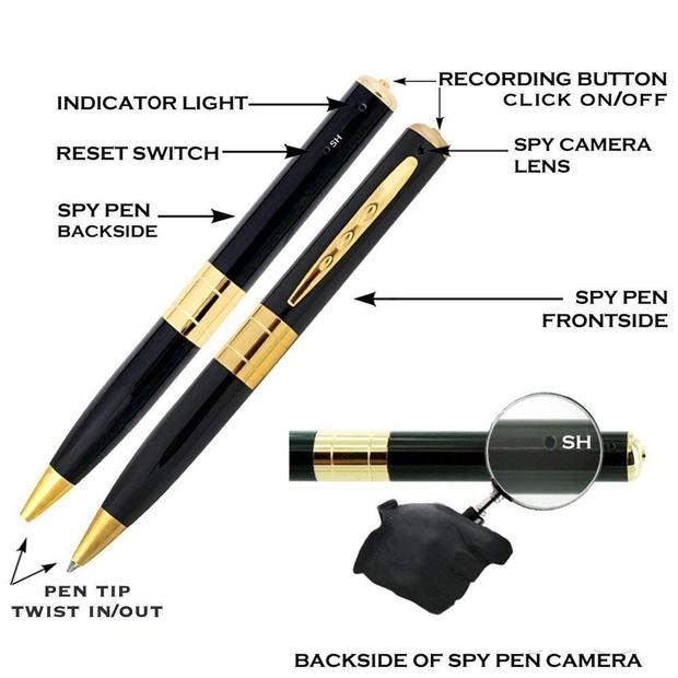 Spy Pen Digital HD Colour Video Audio Recorder with Micro SD Card Slot. Brand New Products.
