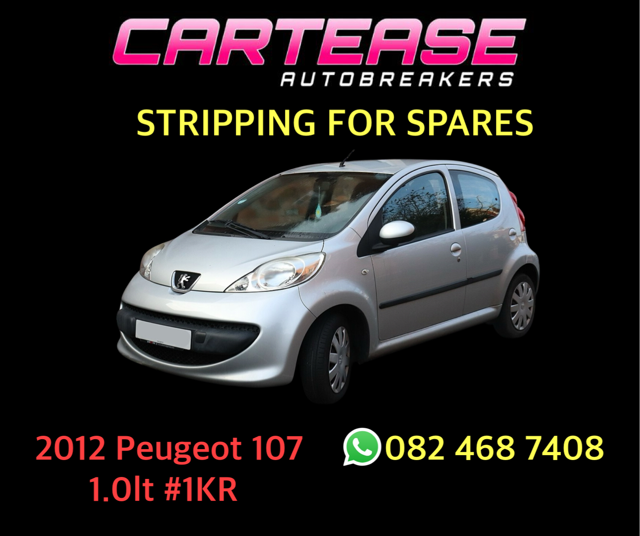2012 PEUGEOT 107 1.0 #1KR Stripping For Spares - Private Seller 2012 PEUGEOT 107 1.0 #1KR Stripping For Spares - Private Seller