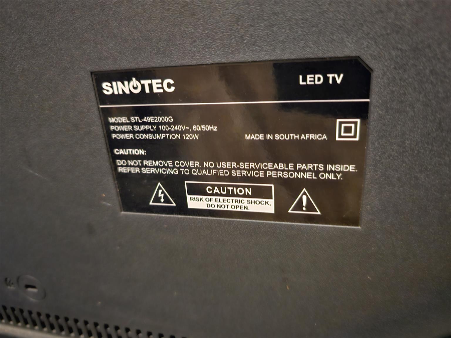 Sinotec 49 inch / 50 inch led tv full hd Model no 49E200G