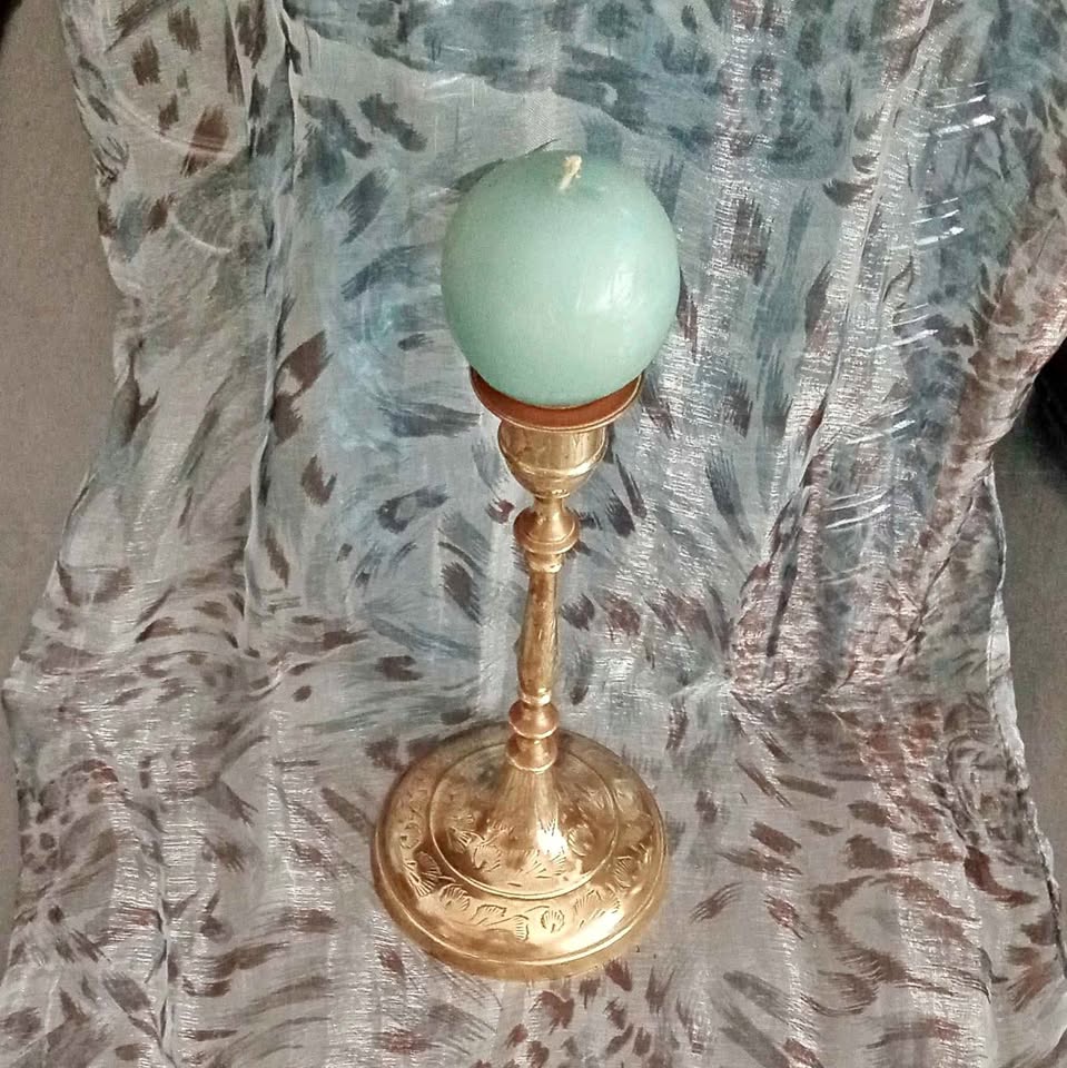 A Single Brass Candle Holder