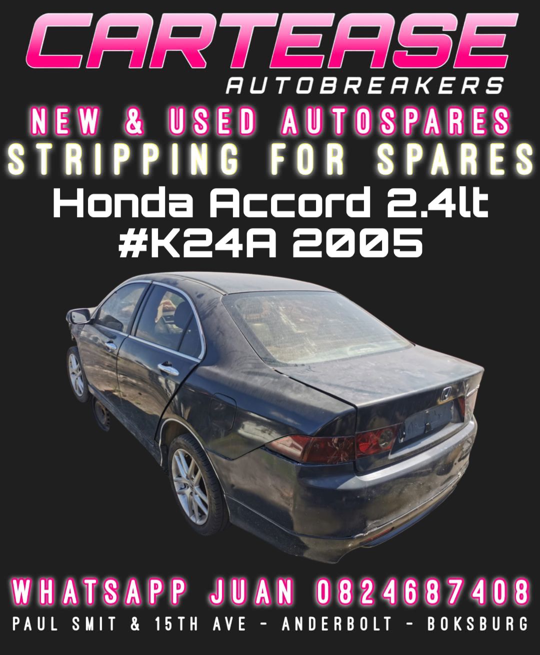 HONDA ACCORD 2.4LT #K24R 2005 STRIPPING FOR SPARES - Private Seller HONDA ACCORD 2.4LT #K24R 2005 STRIPPING FOR SPARES - Private Seller