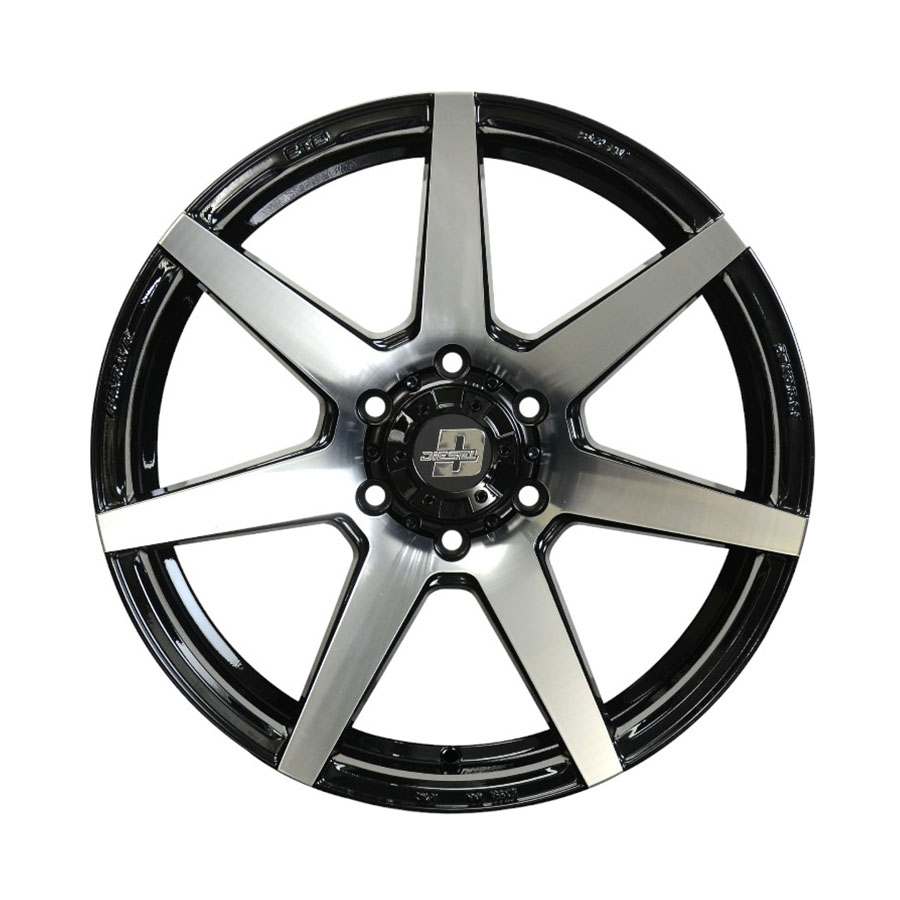 20″ SSW S304 6/139 Polished Face & Black Lip Alloy Wheels