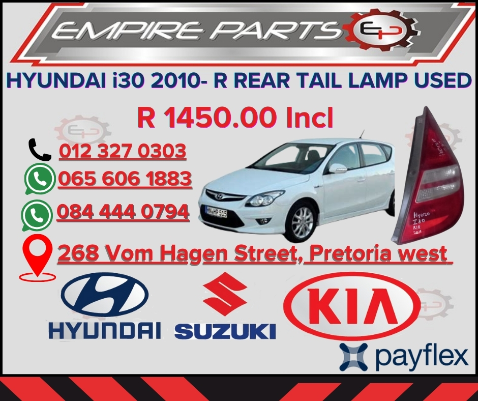 HYUNDAI I30 2010- RIGHT REAR TAIL LAMP - Private Seller HYUNDAI I30 2010- RIGHT REAR TAIL LAMP - Private Seller