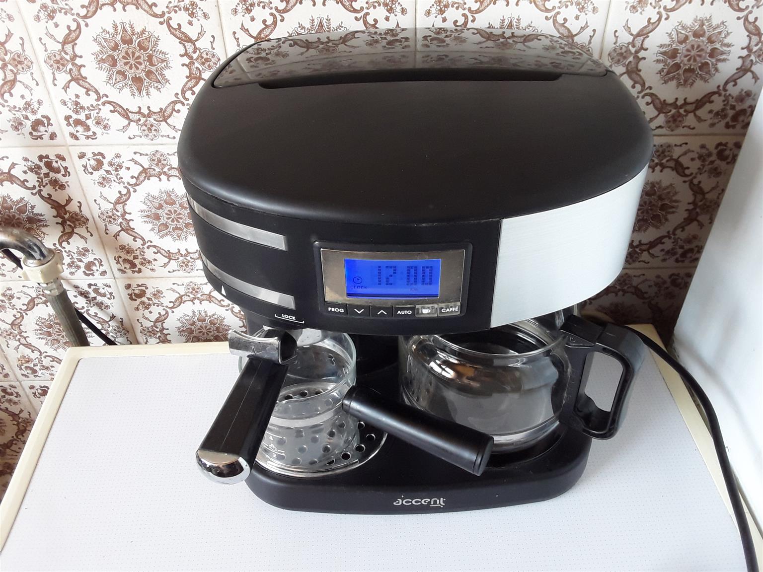 Coffee Machine Accent Deluxe, 3 in 1 Steam Espresso, Capuchino and Drip Coffee Maker. 