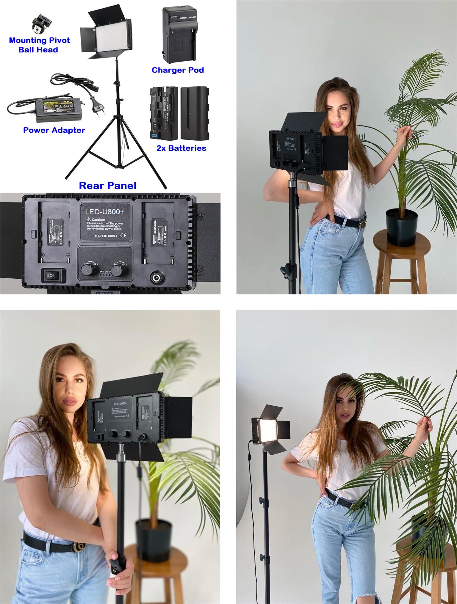 Professional Video & Photography LED VariColor Pro LED Light Kit (Rechargeable)