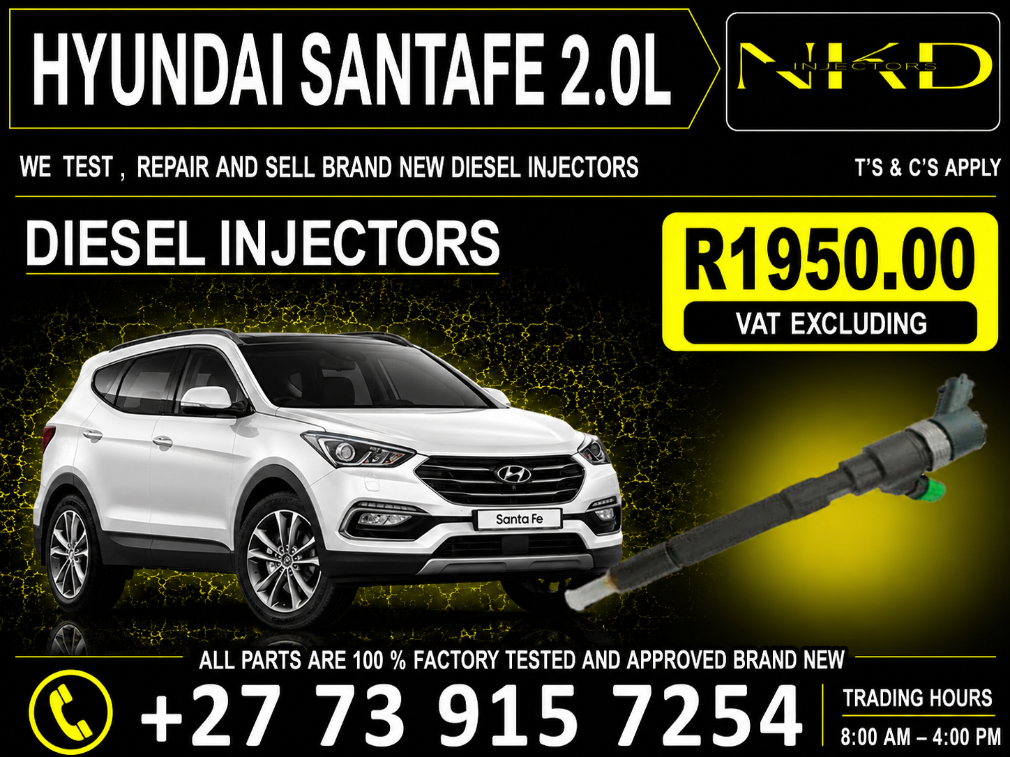 Injectors_For_Hyundai_Santafe_2.0L - Private Seller Injectors_For_Hyundai_Santafe_2.0L - Private Seller