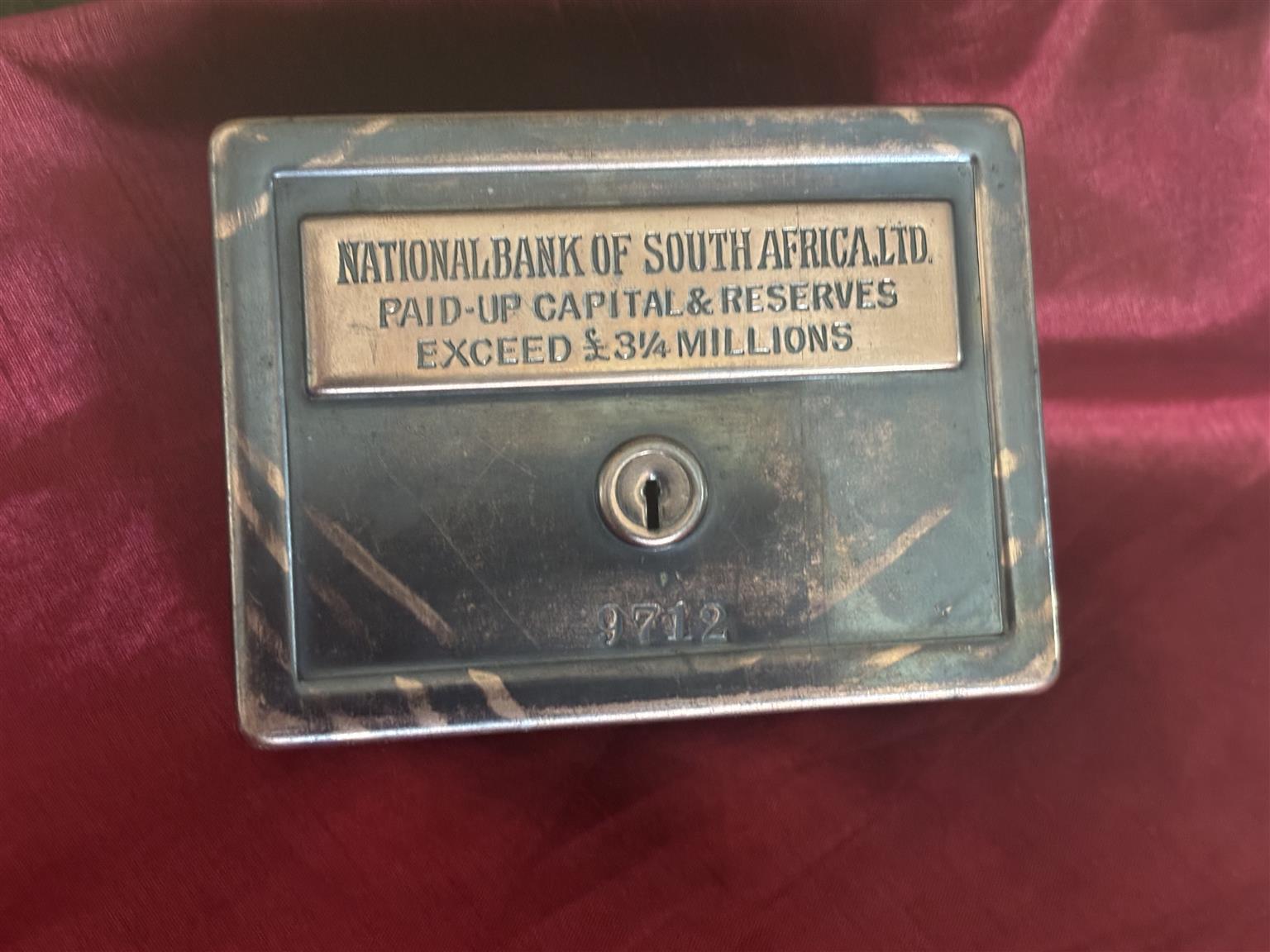 Antique piggy bank made with steel and copper Unique product