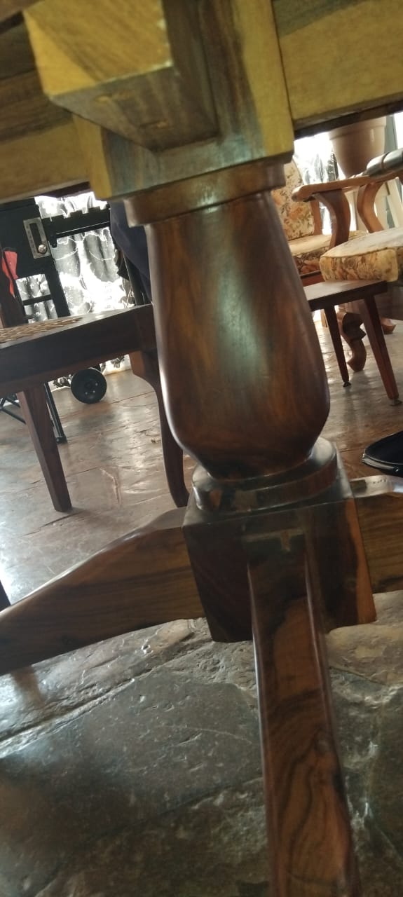 Kiaat Dining Room Table with 6 Chairs