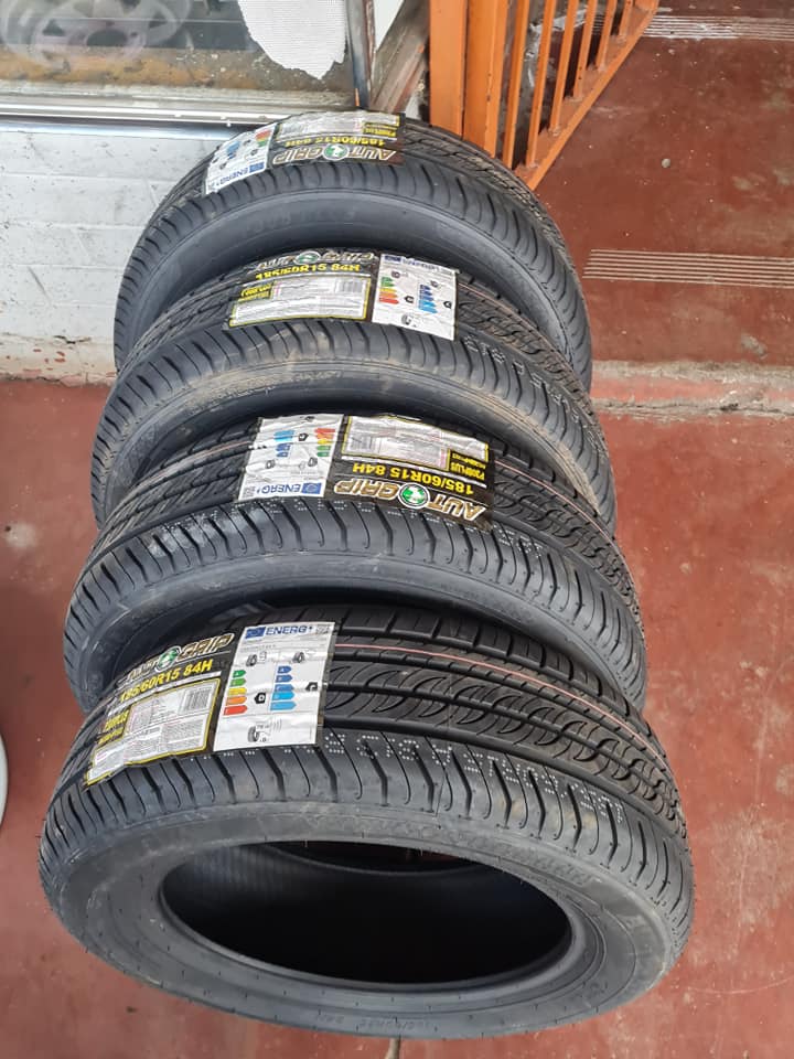 4x185/60/15  Autogrip tyres Brand new fitted and balanced