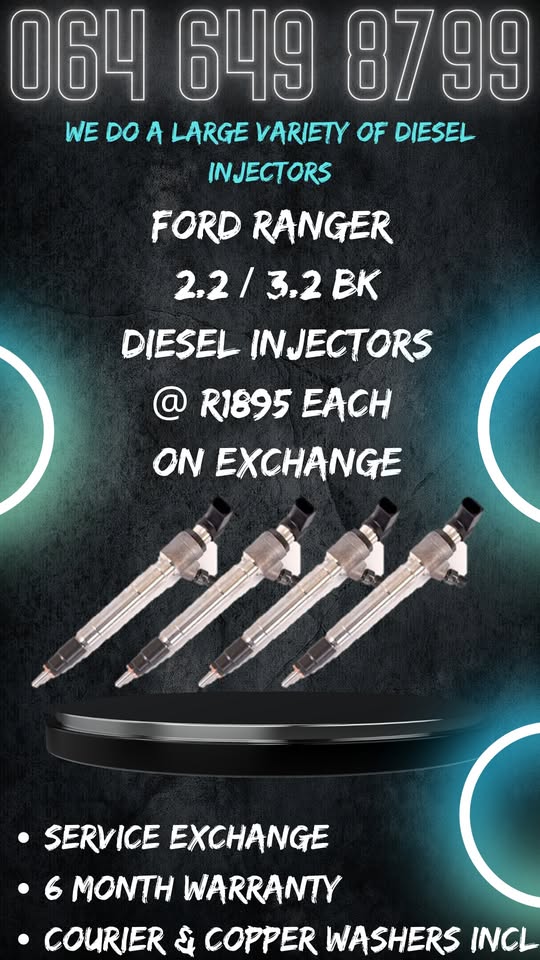 FORD RANGER 2.2/3.2 DIESEL INJECTORS (BK) FOR EXCHANGE 6 MONTHS WARRANTY - Private Seller FORD RANGER 2.2/3.2 DIESEL INJECTORS (BK) FOR EXCHANGE 6 MONTHS WARRANTY - Private Seller