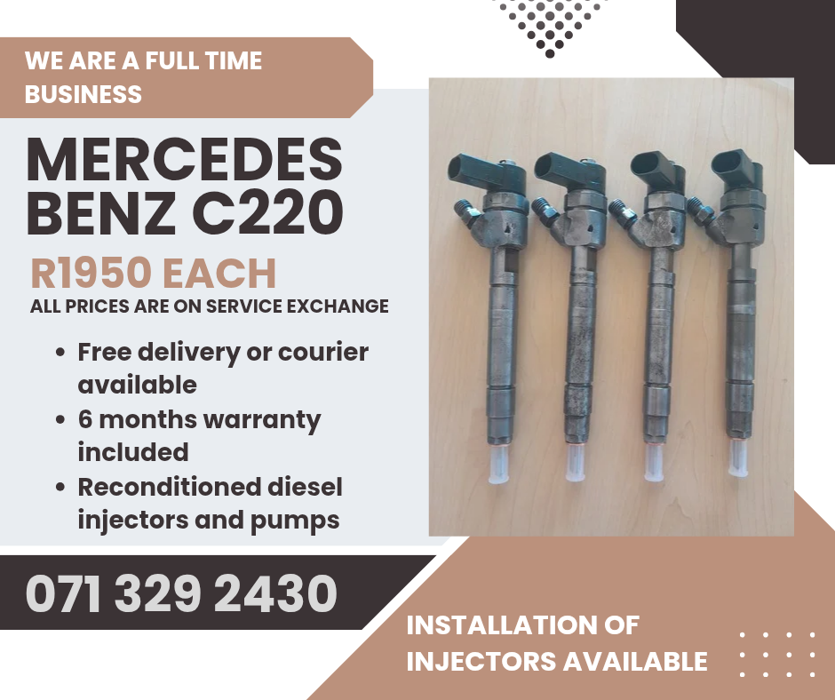MERCEDES BENZ C220 INJECTORS FOR SALE WITH WARRANTY A - Private Seller MERCEDES BENZ C220 INJECTORS FOR SALE WITH WARRANTY A - Private Seller