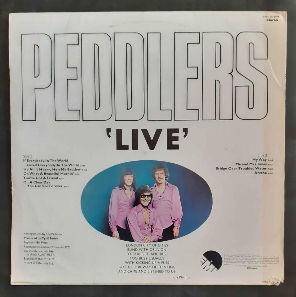 The Peddlers - Live LP Record
