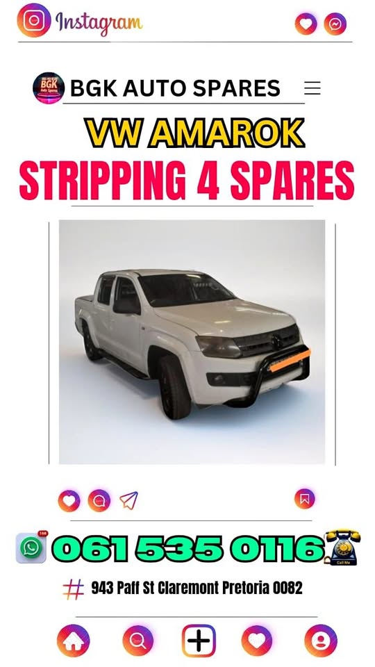 Vw Amarok bakkie stripping for spares Call or Whatsapp - Private Seller Vw Amarok bakkie stripping for spares Call or Whatsapp - Private Seller