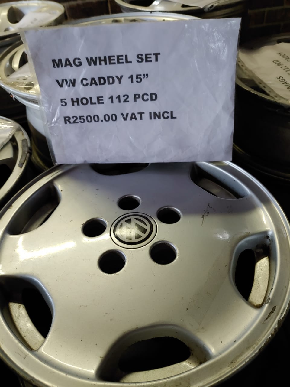 VW CADDY MAGS SET 15" 5 hole 112 PCD FOR SALE - Private Seller